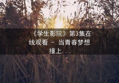 《学生影院》第3集在线观看 - 当青春梦想撞上残酷现实,谁能守住初心?