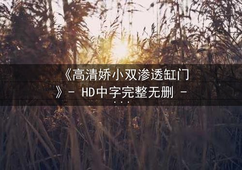 《高清娇小双渗透缸门》- HD中字完整无删 - 当秘密之门开启,谁能守住最后的底线?