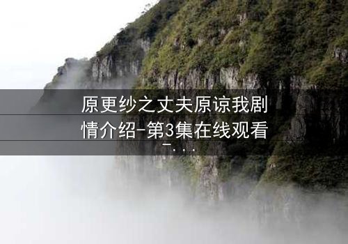 原更纱之丈夫原谅我剧情介绍-第3集在线观看 - 当背叛的真相浮出水面,婚姻还能否重来?