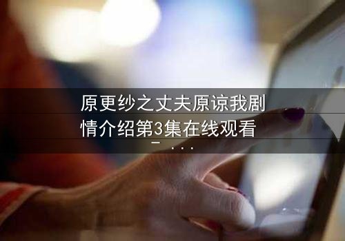 原更纱之丈夫原谅我剧情介绍第3集在线观看 - 当背叛的真相浮出水面,婚姻还能否重来?