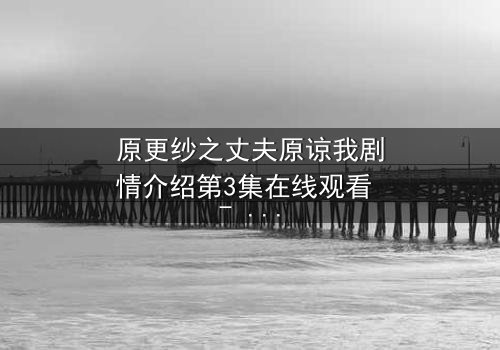 原更纱之丈夫原谅我剧情介绍第3集在线观看 - 当背叛的真相浮出水面,婚姻还能否重来?