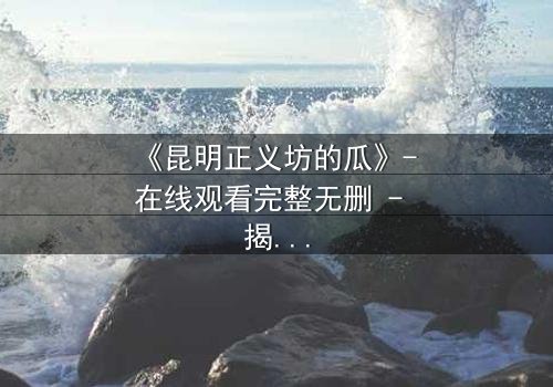 《昆明正义坊的瓜》- 在线观看完整无删 - 揭秘都市背后的黑暗交易