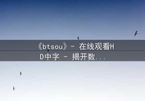 《btsou》- 在线观看HD中字 - 揭开数字迷局背后的致命真相