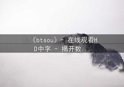 《btsou》- 在线观看HD中字 - 揭开数字迷宫的致命真相