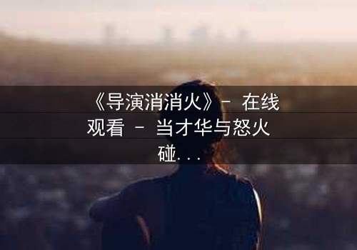《导演消消火》- 在线观看 - 当才华与怒火碰撞,谁将主宰片场命运?