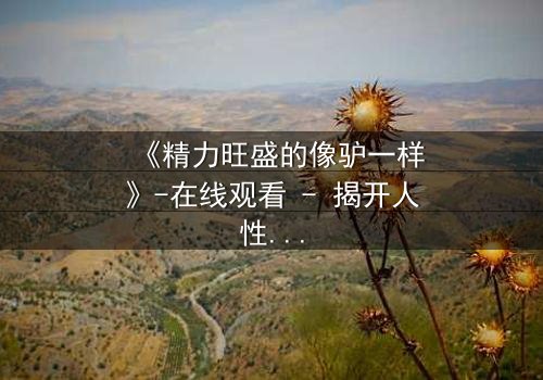 《精力旺盛的像驴一样》-在线观看 - 揭开人性深处的秘密与疯狂