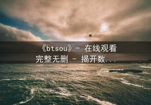 《btsou》- 在线观看完整无删 - 揭开数字迷宫的致命诱惑