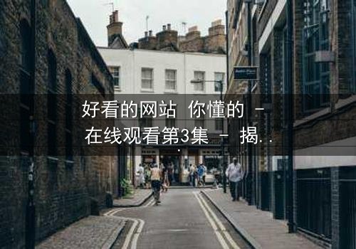 好看的网站 你懂的 - 在线观看第3集 - 揭开隐藏的真相,你敢点开吗?