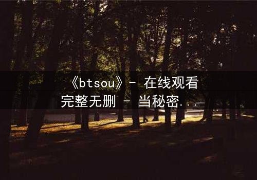 《btsou》- 在线观看完整无删 - 当秘密揭开,你将如何抉择?
