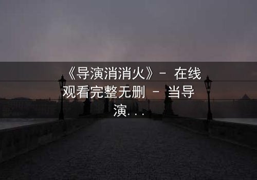 《导演消消火》- 在线观看完整无删 - 当导演的怒火点燃银幕风暴