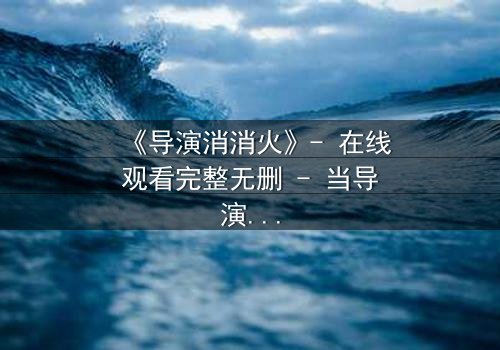 《导演消消火》- 在线观看完整无删 - 当导演的怒火点燃荧幕,谁将引爆真相?