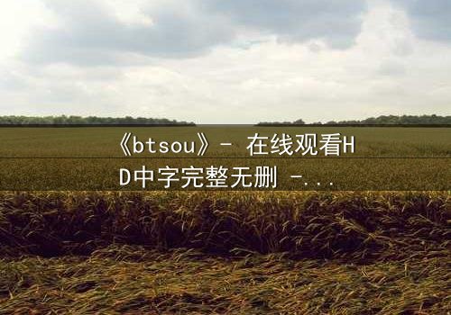 《btsou》- 在线观看HD中字完整无删 - 一场数字迷宫的生死博弈