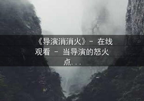 《导演消消火》- 在线观看 - 当导演的怒火点燃,谁能扑灭这场风暴?